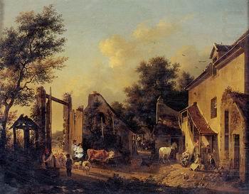 unknow artist European city landscape, street landsacpe, construction, frontstore, building and architecture. 288 china oil painting image